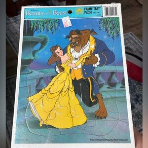 Vtge ‘91 Disney Beauty & the Beast Puzzle –Tray Frame–Ages 3-7. Still in Plastic